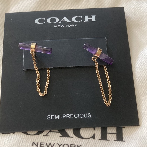 Coach Gemstone Bar Earrings - Picture 4 of 4